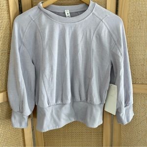NWOT LULULEMON RIBBED SOFTSTREME PULLOVER FAINT LAVENDER SIZE 6 LIGHT PURPLE